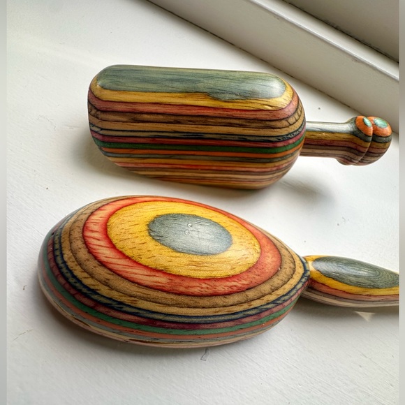 Rainbow Wood Scoop and Wooden Spoon Set - Picture 2 of 4